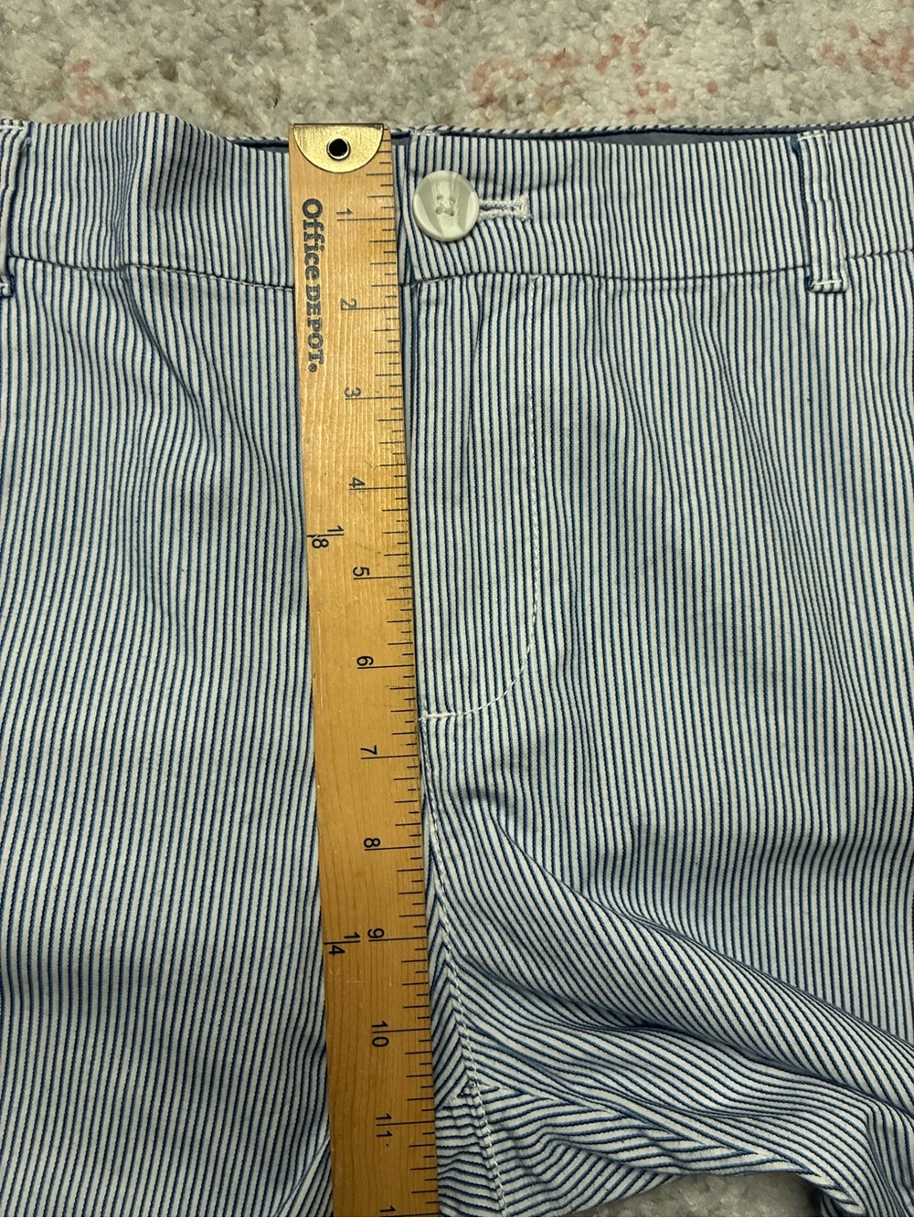 Tommy Hilfiger Light Blue Striped Chinos With AnKle Cuff Size 14 - Picture 7 of 8